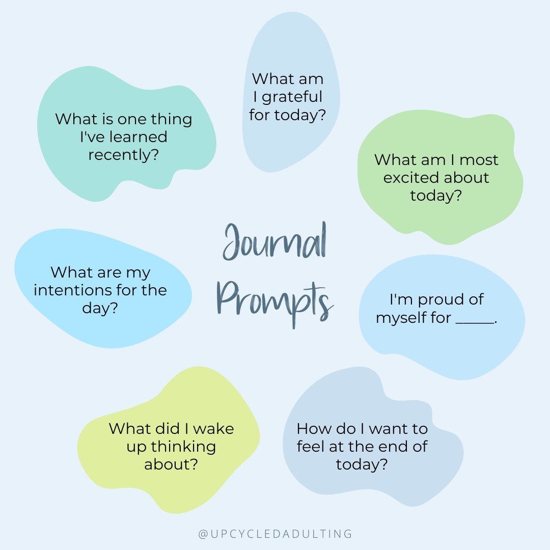 Upcycledadultin's tweet image. Journaling is a great way to start your day!

It can help give you a fresh perspective so you kick the day off with a clear mind and open heart. 

Which of these prompts is your favorite? 

#journalingprompts #journalpages #morningroutines #journalinginspiration #writeaboutit