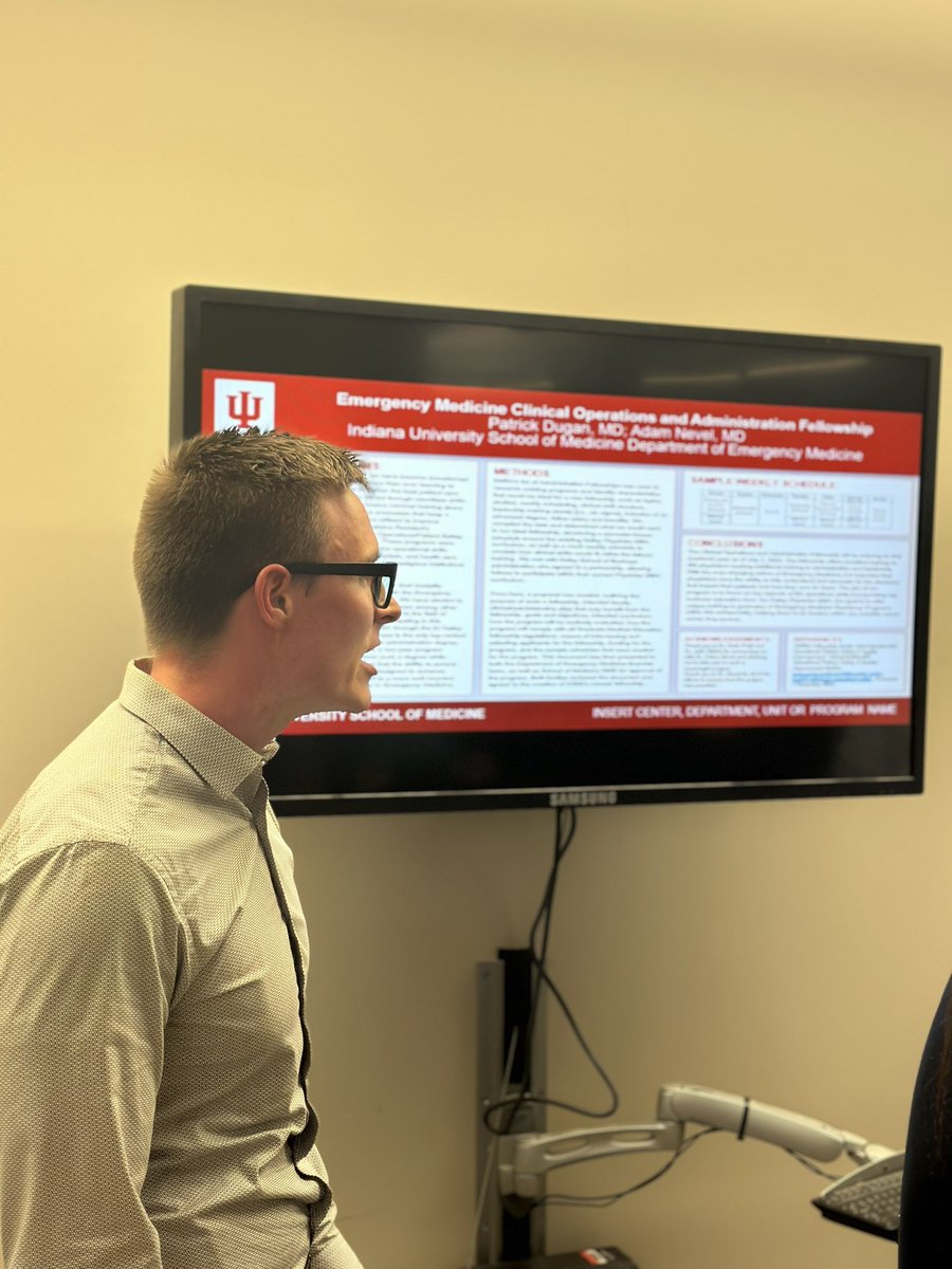Rising fellow PJ Dugan presenting at @IUSMEmergMed Legacy Day!