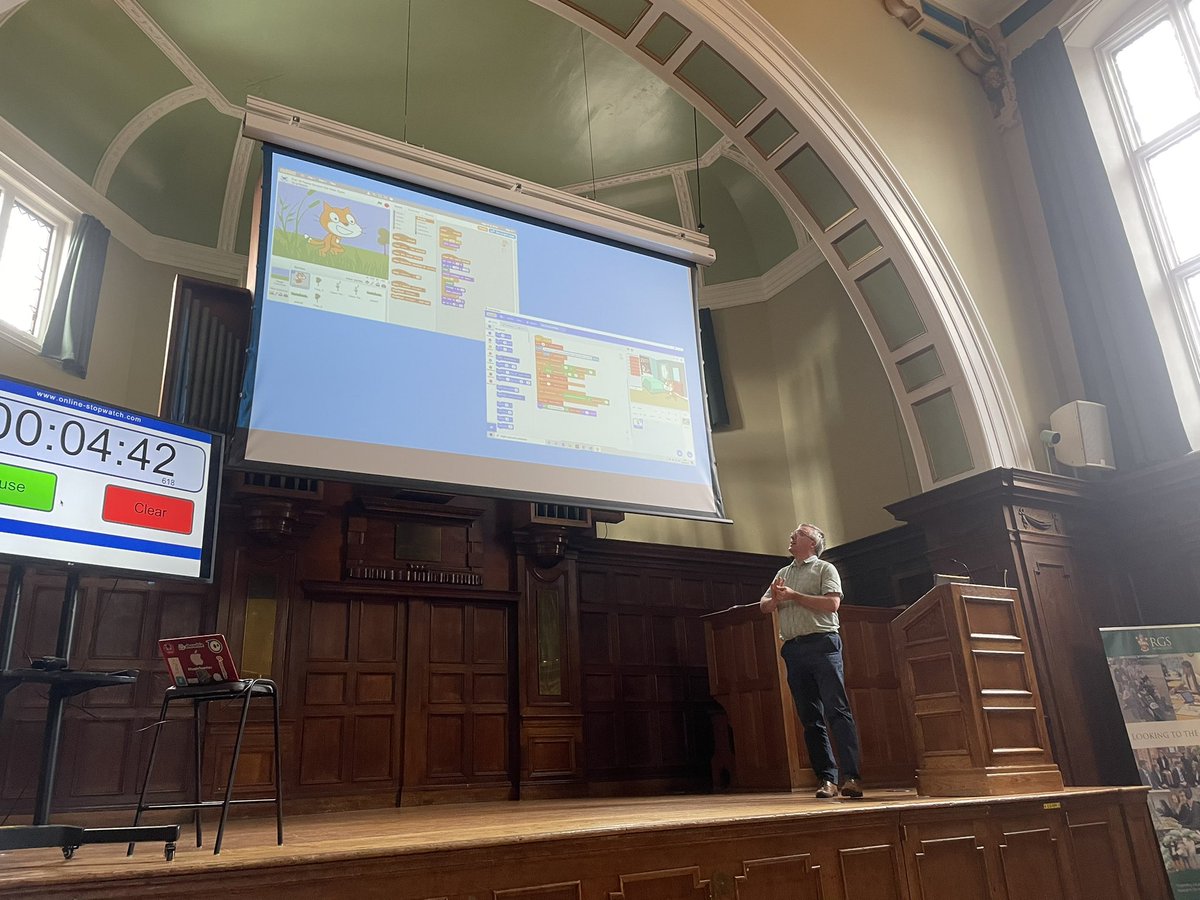 Always love hearing the passion from @BobBilsland talk about @scratch and inspiring #computationalthinking in school #computing #RGSWteachmeet