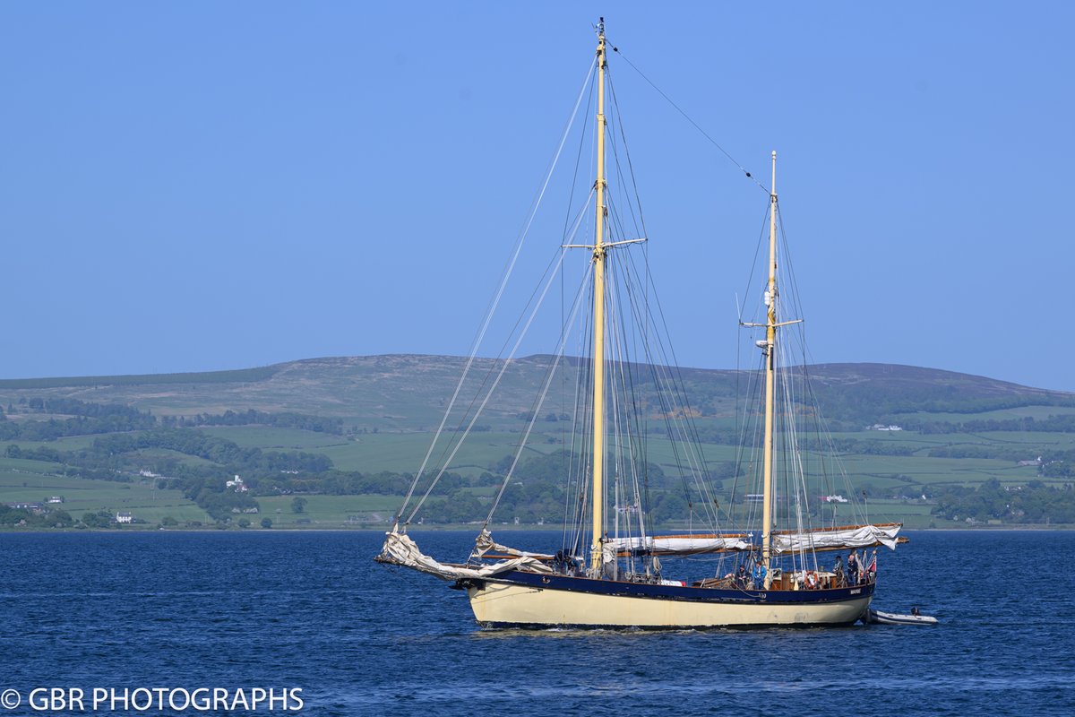 'Maybe' sailing past Greenock today.