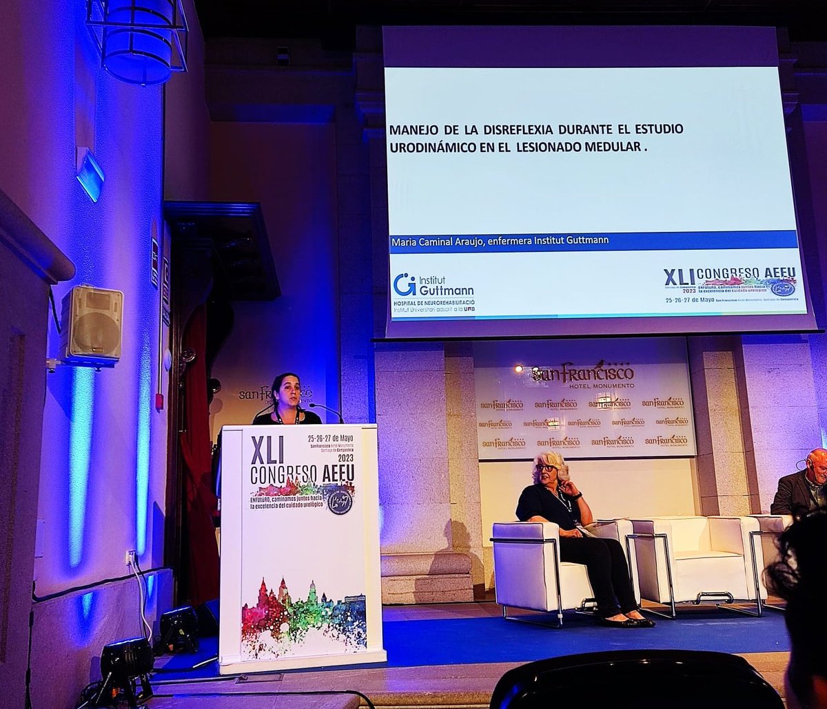 infermeriaIG's tweet photo. @Mariacaminal presenta "Manejo de la disrreflexia durante el estudio urodinámico en el lesionado medular" en #CongresoEnfuro2023 @AEEU_Enfuro https://t.co/nGLGQaxPQA