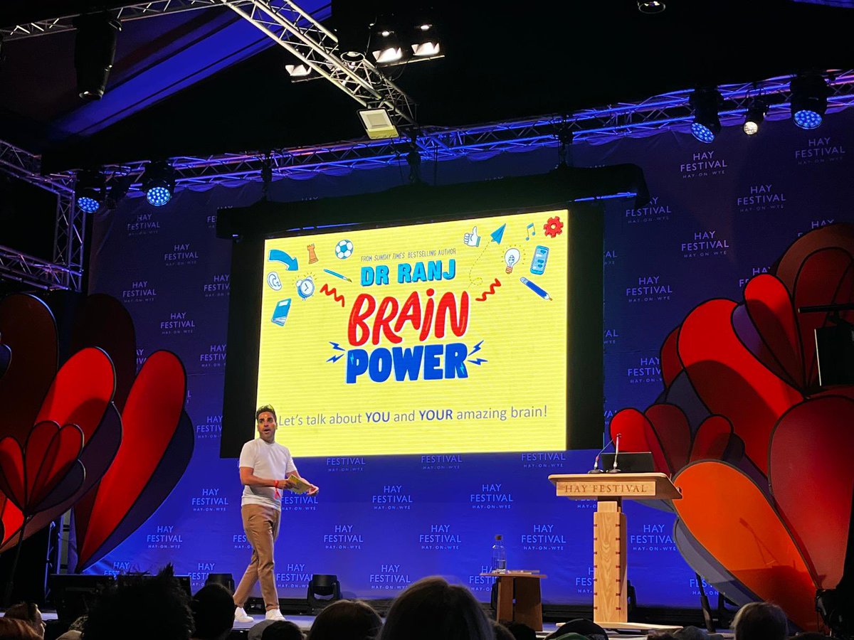 Illtyds_RC's tweet photo. Our KS2 pupils the opportunity to attend a lecture by the irrepressible and passionate @DrRanj who entertained them with his guide to how our brains work #BrainPower
#EmpoweringChildren #Inspirational #bcaLiteracy #bcaTrip @hayfestival #HayOnWye #BookFestival #article31 https://t.co/u63GQu77aQ