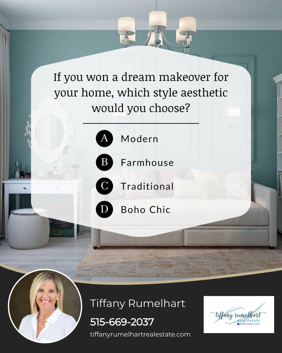 If you won a dream makeover for your home, which out of the 4 would you choose? If none of these is your style, which would it be outside of these 4? Comment them below!

#homemakeover #realestate #questionoftheday #homeaesthetic #modernhome #farmhousehome