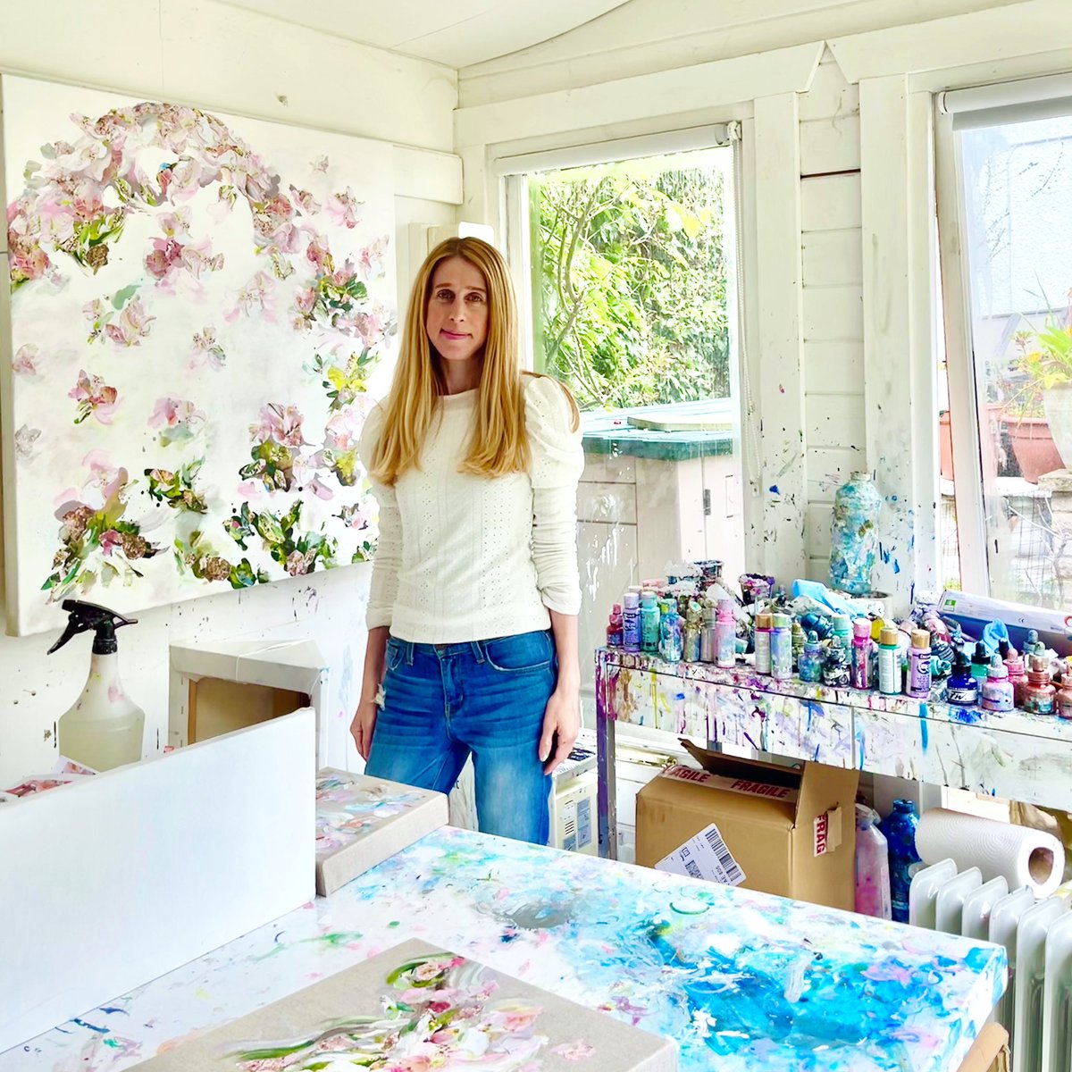 CorinneNatel's tweet photo. So pleased my main centre piece is almost finished! for my stand @TheOtherArtFair #kingscross this June! 💗🤍🍃🌸🌟
#theotherartfairldn #wip #artist #linenart #floralabstract #floralart #femaleartist #collageart https://t.co/DeCRsku9V5