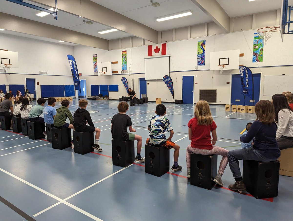 Our schoolwide drumming project begins today! Looking forward to creating 'resilience rhythms' with @RhythmResource over the next 6 days! #keepongoing #NeverGiveUp @burnabyschools