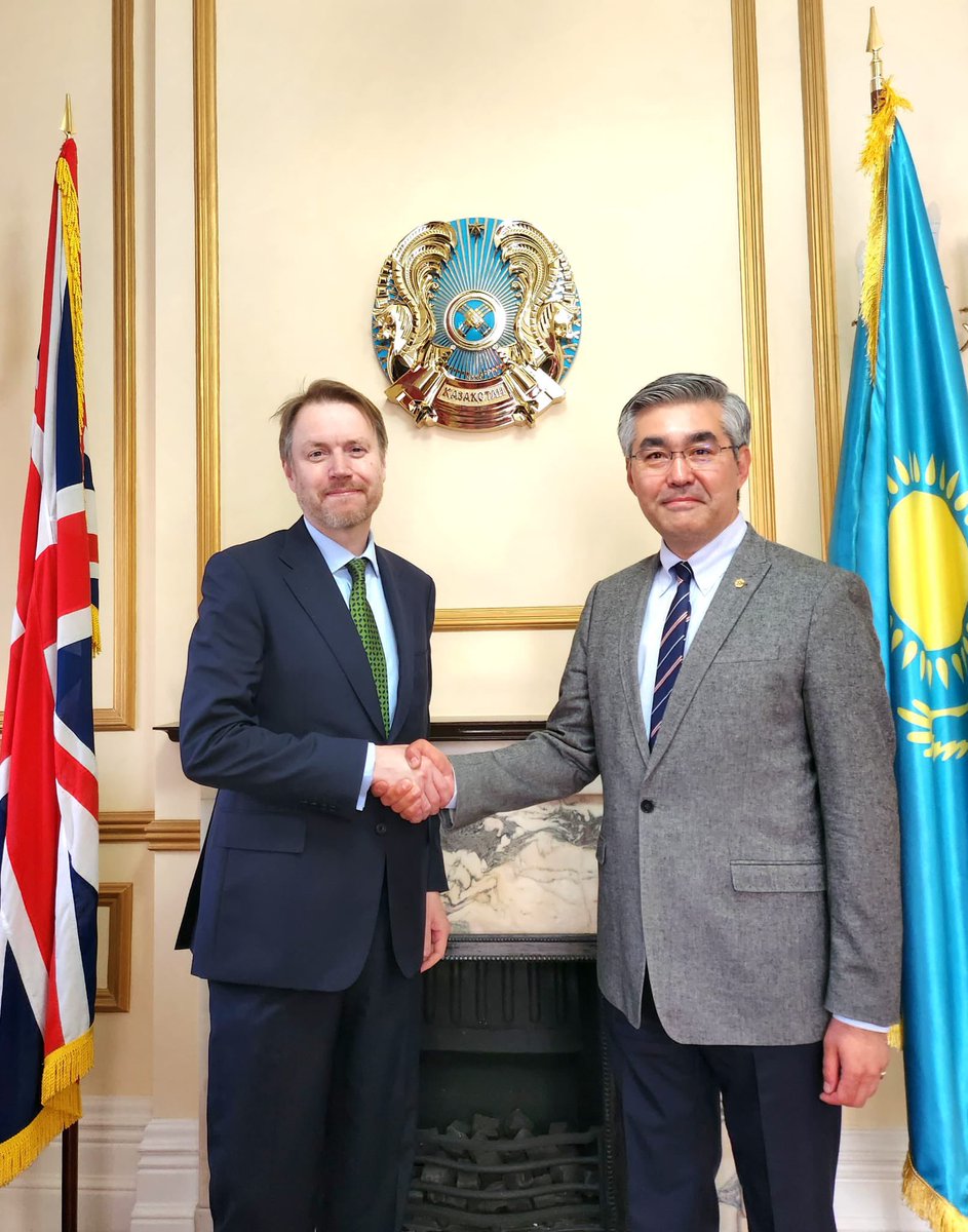 An insightful meeting with @JustinMcKenzieS, Deputy Director of FCDO to discuss bilateral political relations, trade partnership and regional cooperation. Exciting times ahead as we work towards strengthening our strategic partnership for 🇰🇿-🇬🇧 mutual benefit.