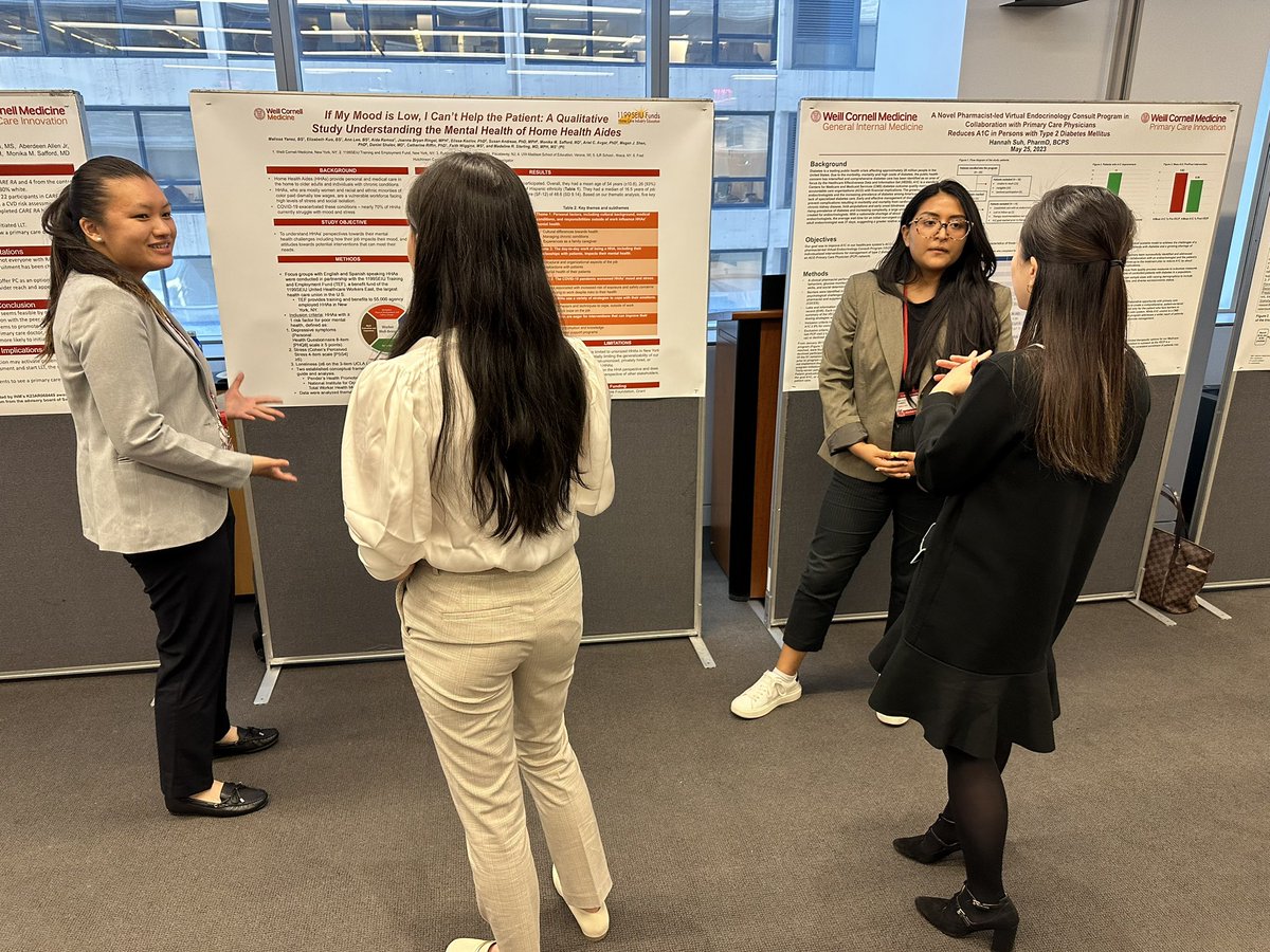 So proud of the @WCMGIM research assistants presenting their work at the #PCIHM23 @CiscoEspinosa @Yalayneee @caroline_z87