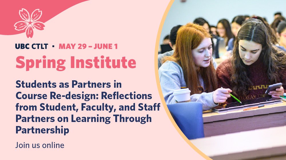 Explore the concept of partnership in curricular and pedagogical decision-making, and how it can transform teaching and learning.
May 29 | 11 am–12:30 pm 
Register bit.ly/3VFOv2p