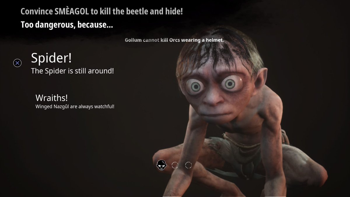 GreatCheshire's tweet photo. Absolutely obsessed with this screenshot from the Gollum game. Just cannot stop thinking about it. https://t.co/0CFTlF3q0Q