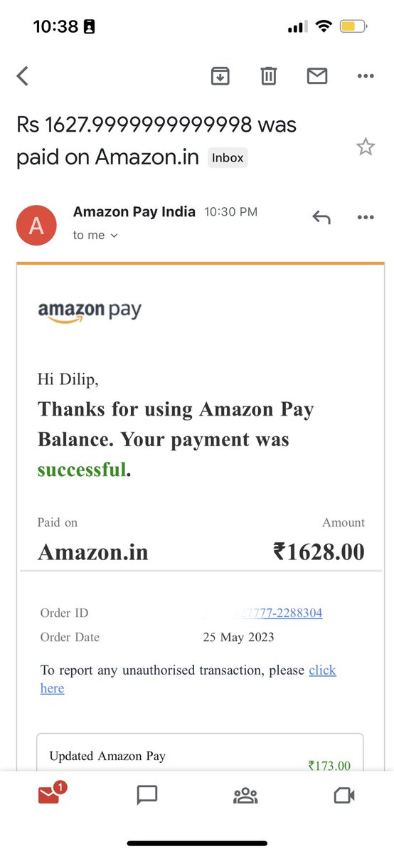 dilipajm's tweet photo. Looks like Amazon developer forgot to use Round-off in email subject 🤣🤣
@amazon @amazonIN #developerslife https://t.co/3aucUikVRA