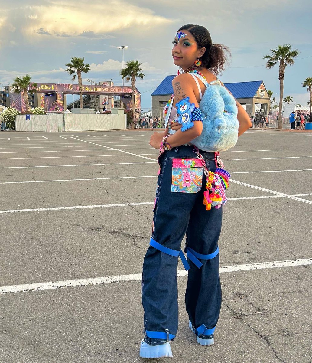 brokeharmony's tweet photo. a moment of silence for my DIY Carebear Kandi Queen fit ๐๐งธ๐ซ https://t.co/ZrtaAOlprJ