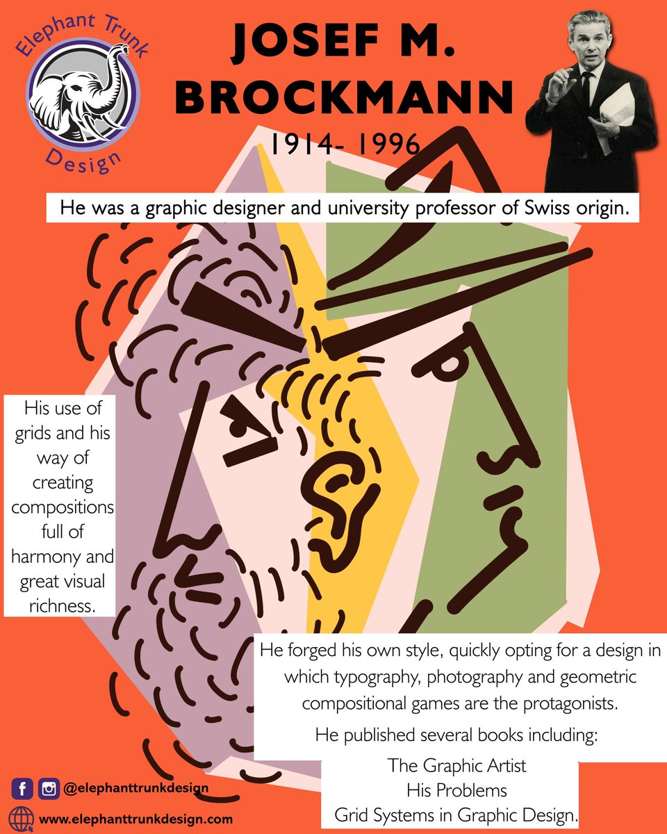 Have you heard of Josef Müller Brockmann?
•
•
•
•
#ElephantTrunkDesign #etdesign #diseñoweb #webdesign #website #designer #diseñador #diseñográfico #graphicdesign #diseño #design #mercadotecnia #marketing #creativestudio #estudiocreativo #socialmedia