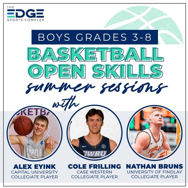 The Edge Sports Complex (@theedge2021) on Twitter photo UPDATE to our Boys Grades 3-8 🏀 Open Skills Summer Sessions!
We now will have <a href="/ColeFrilling/">Cole Frilling</a> & <a href="/NateBruns35/">Nathan Bruns</a> joining our staff w/ <a href="/AlexEyink/">Alex Eyink</a> !
GRADES 3&4
bit.ly/3NFArUC
GRADES 5&6
bit.ly/3AVXPpa
GRADES 7&8
bit.ly/3LwFS5j UPDATE to our Boys Grades 3-8 🏀 Open Skills Summer Sessions!
We now will have <a href="/ColeFrilling/">Cole Frilling</a> & <a href="/NateBruns35/">Nathan Bruns</a> joining our staff w/ <a href="/AlexEyink/">Alex Eyink</a> !
GRADES 3&4
bit.ly/3NFArUC
GRADES 5&6
bit.ly/3AVXPpa
GRADES 7&8
bit.ly/3LwFS5j