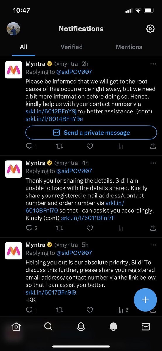 What does investigating foul practise on the platform, got to do with customers contact details? 

Why is contact details asked for? 
#myntra #MyntraEndOfReasonSale @myntra @MyntraSupport