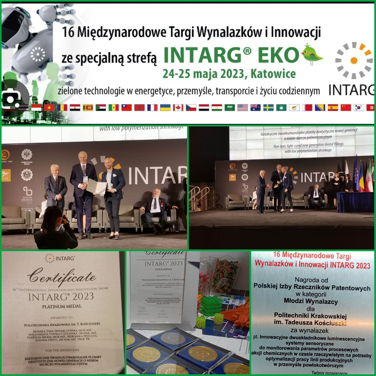 Joanna Ortyl (@joannaortyl) on Twitter photo 🎉🎉🎉The latest news regarding the successes of our students and PhD students at the international @Intarg !!! Congratulations to the authors of the awarded inventions💥🚀🎉🎯 <a href="/NiezgodaPawel/">Paweł Niezgoda</a> <a href="/KatarzynaStarz5/">Katarzyna Starzak</a> <a href="/monikatopa/">Monika Topa-Skwarczyńska</a> <a href="/TomalWiktoria/">WiktoriaTomal</a> @gosianoworyta <a href="/MJankowska/">Magdalena Jankowska</a> <a href="/DominikaKrok11/">Dominika Krok</a> 🎉🎉🎉The latest news regarding the successes of our students and PhD students at the international @Intarg !!! Congratulations to the authors of the awarded inventions💥🚀🎉🎯 <a href="/NiezgodaPawel/">Paweł Niezgoda</a> <a href="/KatarzynaStarz5/">Katarzyna Starzak</a> <a href="/monikatopa/">Monika Topa-Skwarczyńska</a> <a href="/TomalWiktoria/">WiktoriaTomal</a> @gosianoworyta <a href="/MJankowska/">Magdalena Jankowska</a> <a href="/DominikaKrok11/">Dominika Krok</a>