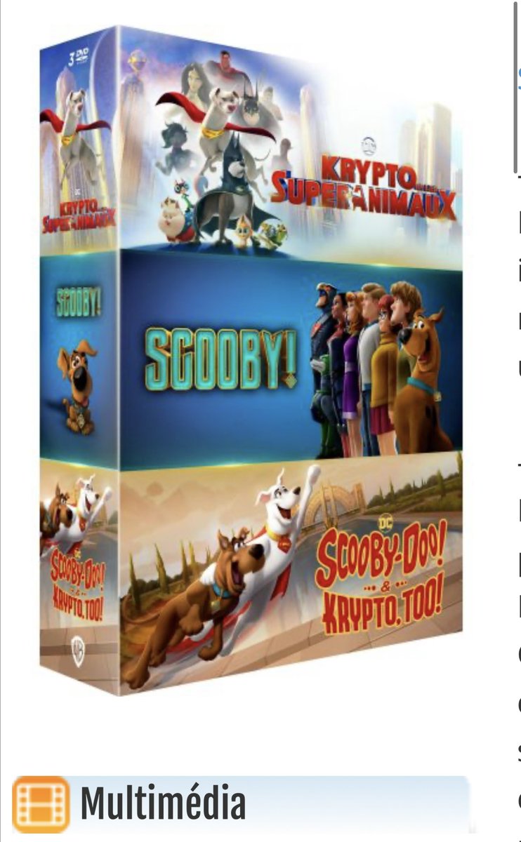 🚨(Possible) Good News! A French DVD site has leaked a 3 Pack DVD Bundle for DC Superpet’s, SCOOB! & the potential upcoming film, Scooby-Doo! & Krypto Too! …. Amazon UK has also updated the SD&KT listing to include the cast and crew as well for later this year! 🤞🏻 #ScoobyDoo
