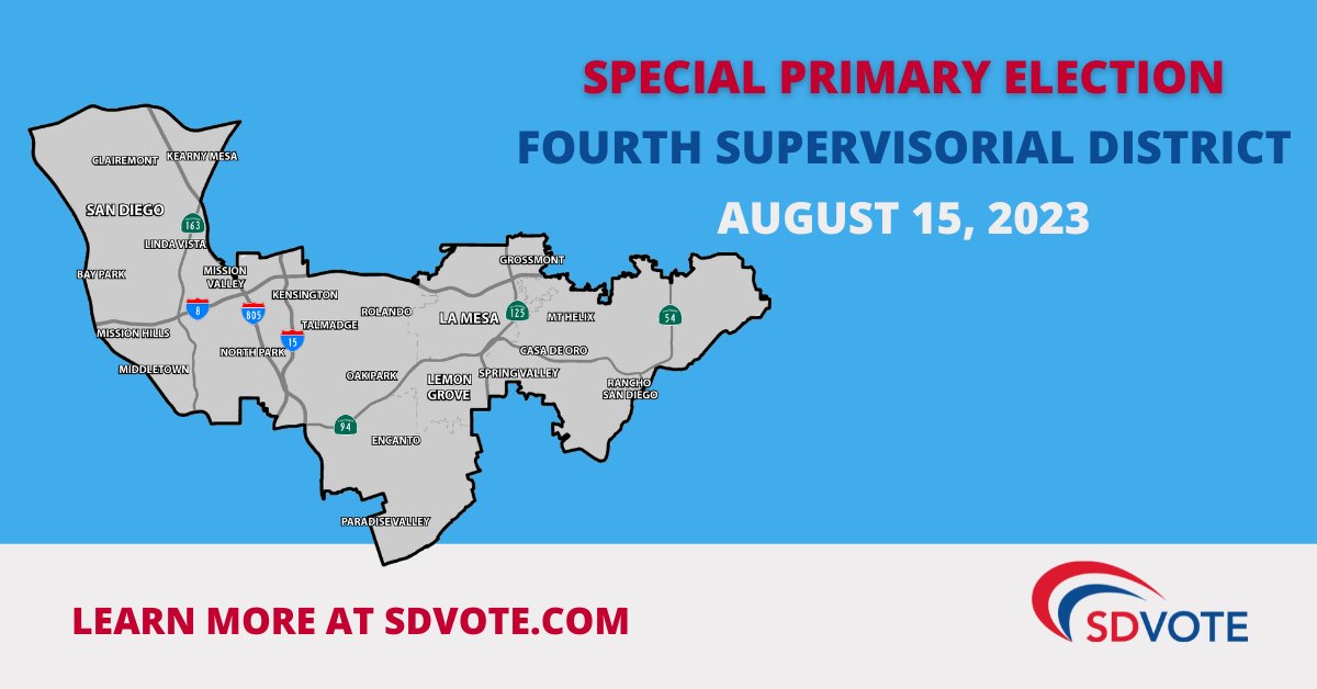 If you live in District 4 and want to vote in the Aug. 15 special primary election, you must register to vote by July 31 to receive a ballot in the mail.

Ballots will start going out the week of July 16. 📬