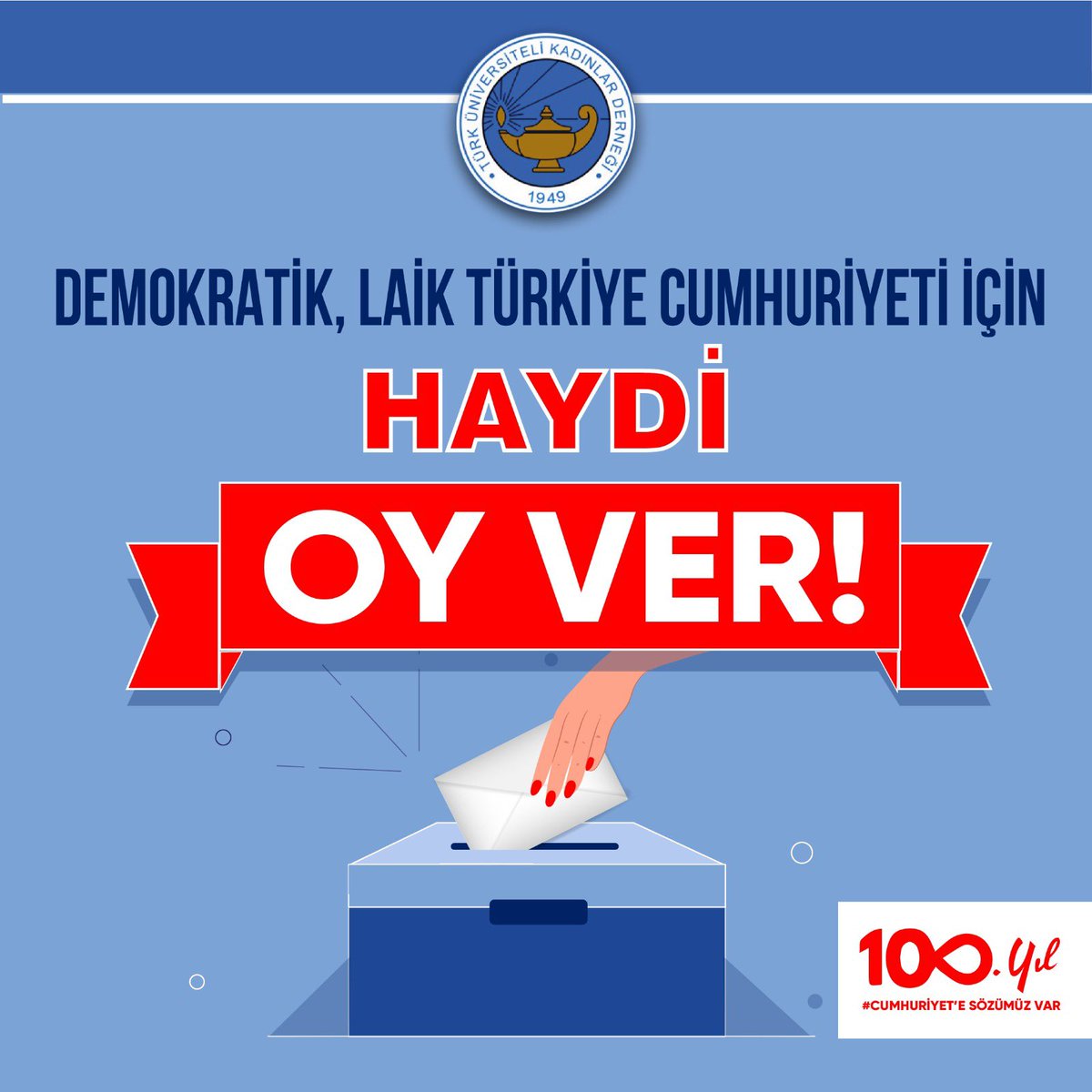 SonglBaskaya's tweet photo. Büyük Usta Nazım’ın dediği gibi Umut İnsanda! Umutsuzluğa kapılacak zaman değil, hemen toparlanmalıyız  ve 28 Mayıs’a odaklanmalıyız. 
#OyVer #TUKD #GeleceğineSahipÇık #SandığaDavet #SandıkSeniÇağırıyor #kadın #KadınHakları https://t.co/iNyDZaUCEE