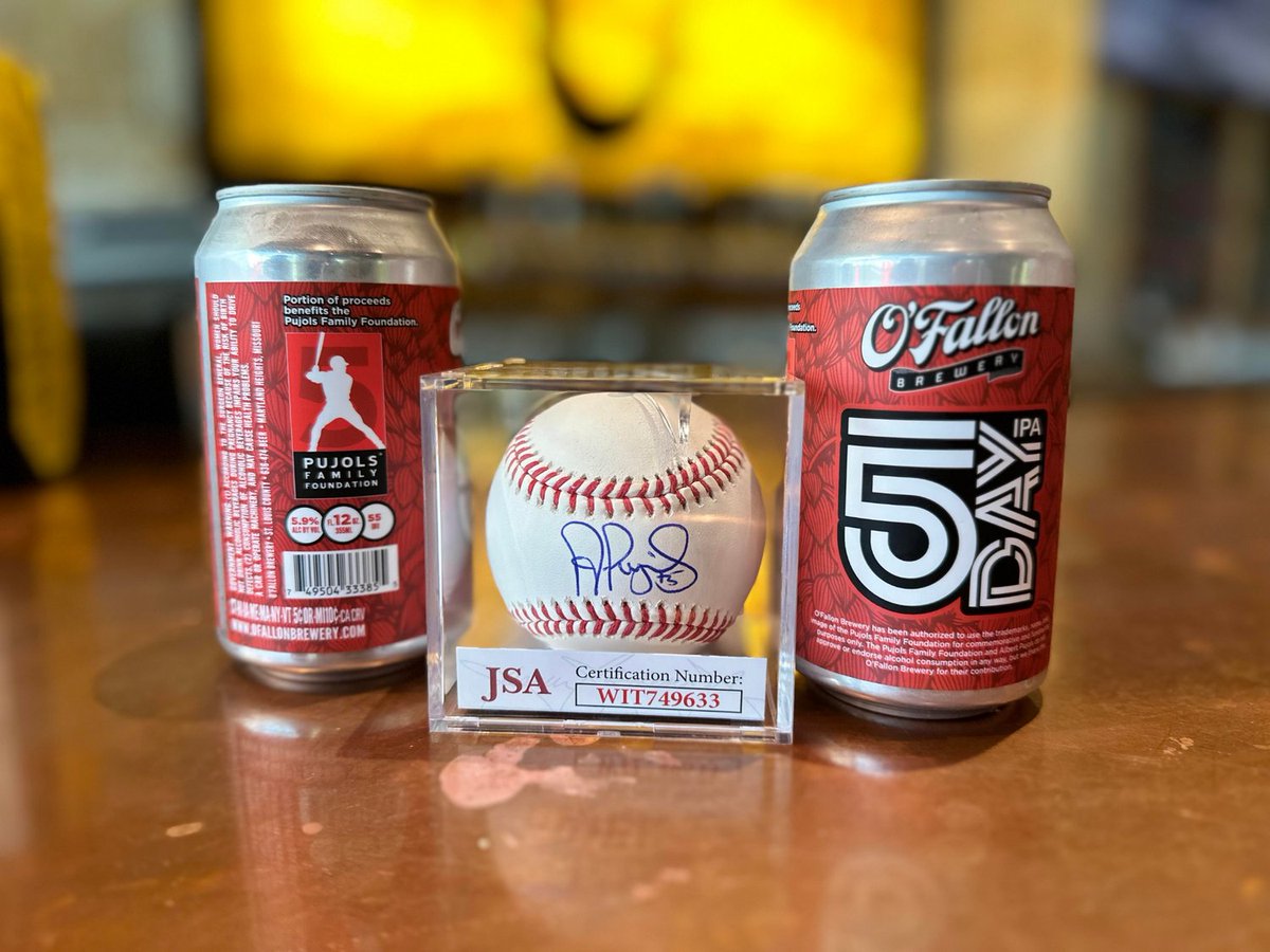 OFallonBrewery's tweet image. Mark your calendar:  June 22nd at 5pm 
Come join us in supporting the Pujols Family Foundation while enjoying fantastic beer and a chance to win an Autographed ALBERT PUJOLS baseball.   #PujolsFamilyFoundation #SupportACause #GreatBeer #Giveaways #OBar