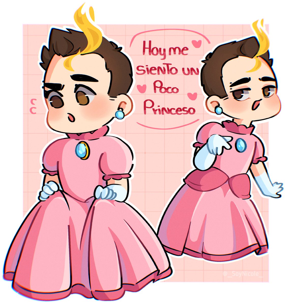 _SoyNicole_'s tweet photo. Día de mucho caos pero hubo un auron princeso 💅🏻👸💗
.
#ExodoMinecraft #AuronFanart 🪐 https://t.co/w4M83EiXS0