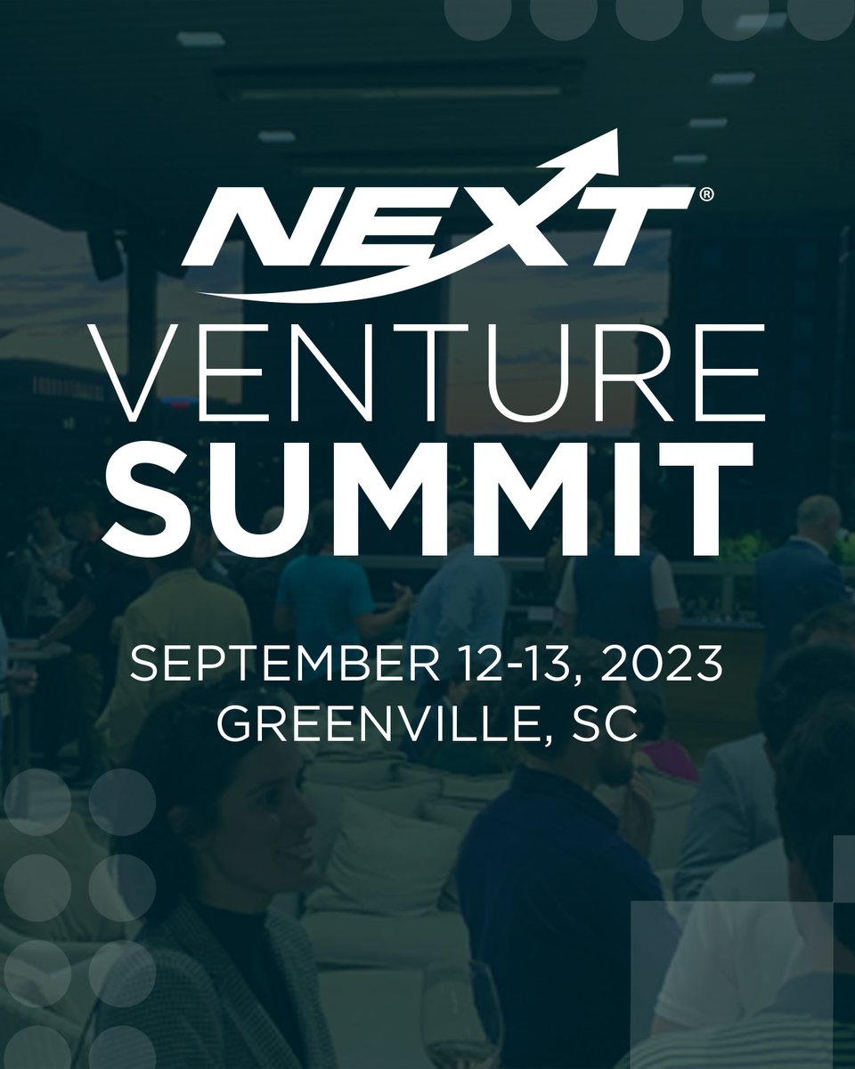 NEXTupstateSC's tweet photo. 🗓️ The conference you know and love for connecting companies and capital in Greenville returns this fall on September 12th &amp; 13th.

With new speakers, experiences, and networking, it's an event you don't want to miss! Be sure to check out https://t.co/Ckb73B7SG5 for more details. https://t.co/RJtRlpMT5I