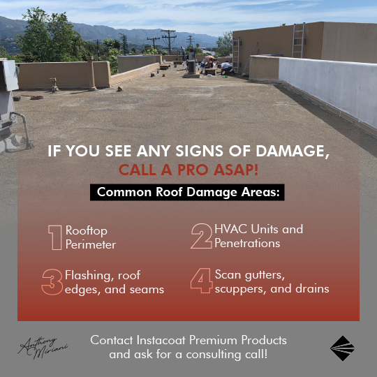 4 Hotspots for Commercial Roof Damage A commercial roof inspection will keep the structure of the building safe... Schedule one regularly! #IPP #instacoatpremiumproducts #roofrestoration #metalroofing #commercialroofing #roofinginspection #propertymanagers #buildingowners