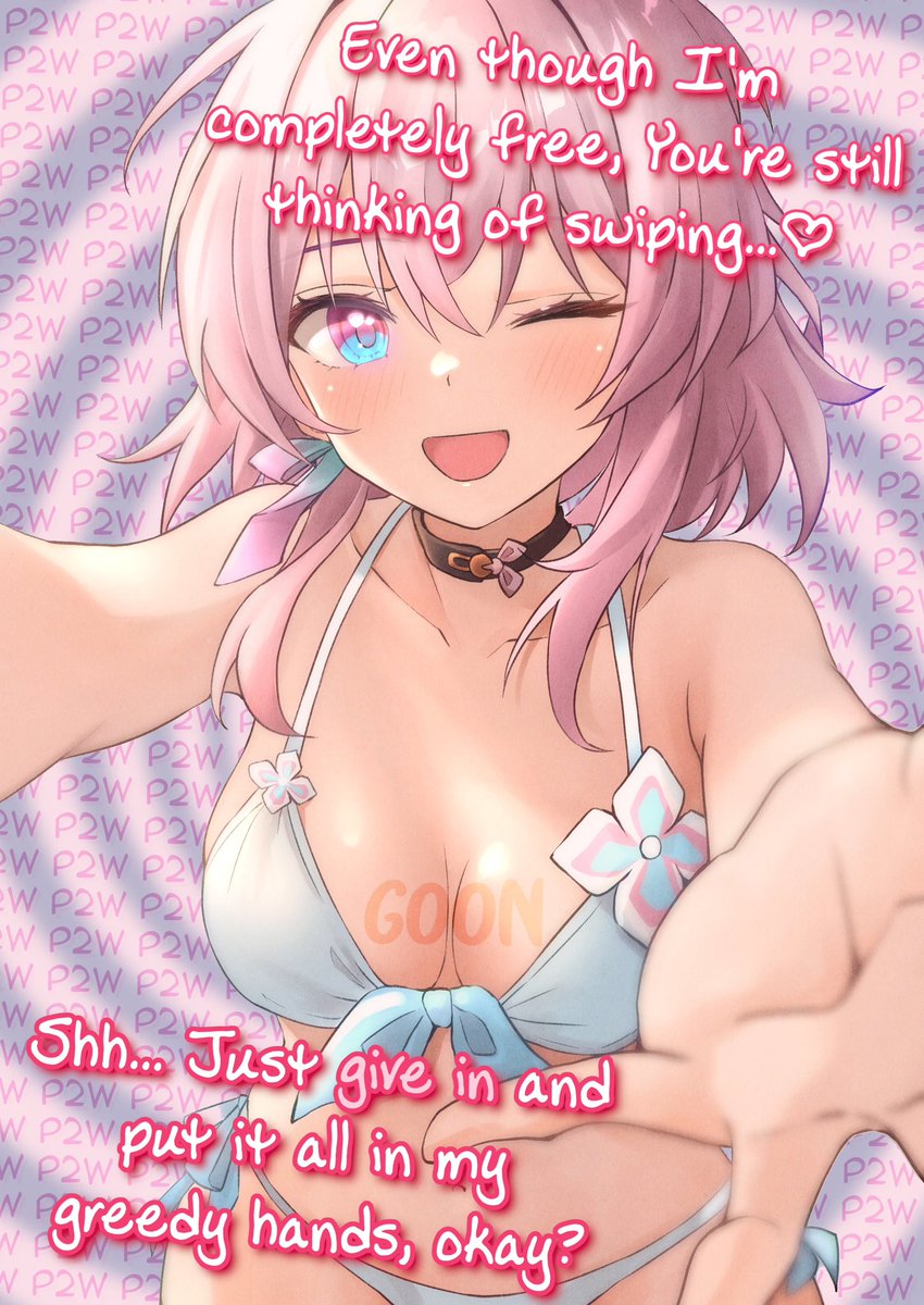 GachaCaptions's tweet photo. You’re so addicted that even the thought of ‘free’ is just something your goonstick isn’t worthy of anymore~💕

It’s not your fault that even free characters trigger you! Gacha girls are just soo much better than you~💖

Don’t stop gooning until your cash leaks, stroke addict~🎀 https://t.co/hTOOaz6Dur