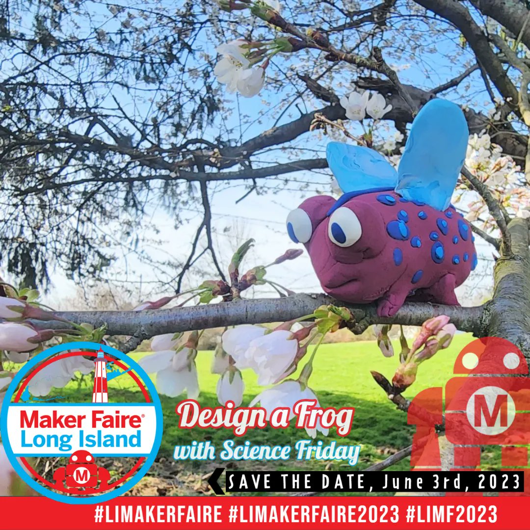 🐸✨ Dive into the fascinating world of frogs at Maker Faire Long Island on June 3rd with Design a Frog by Science Friday! 🌿🔬 Get ready to unleash your creativity, learn about frog adaptations, and make your own clay models. #MakerFaireLI #DesignAFrog #ScienceFriday