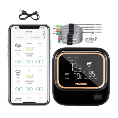 Announcing… Inkbird Wireless Thermometer – 5GHz WiFi and Bluetooth 5.1 – $53.99, w/40% Off Coupon #BBQ bbqfinds.com/announcing-ink…