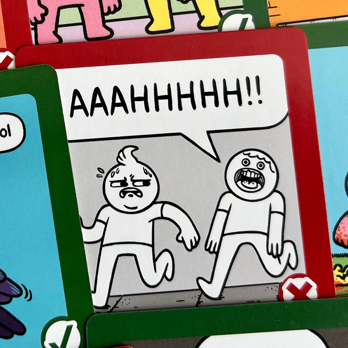 skyboundtabletp's tweet photo. The sound I make when my friend makes the most ridiculous connection between his clues and his secret card in @MrLovenstein's No Context.

#AAAHHHHH #tabletop #tabletopgames https://t.co/aUjh5HOOYz