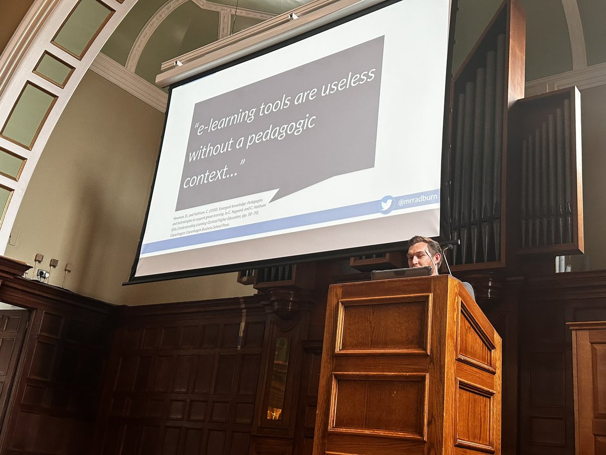 ICTEvangelist's tweet photo. @mrradburn up on stage now sharing about my favourite #TPACK model at #RGSWTeachMeet around effective pedagogy for explanations and modelling with practical examples - the @EducEndowFoundn shares lots on this too in their dig report. #EdTech #EduTwitter https://t.co/otEOkLzXMi