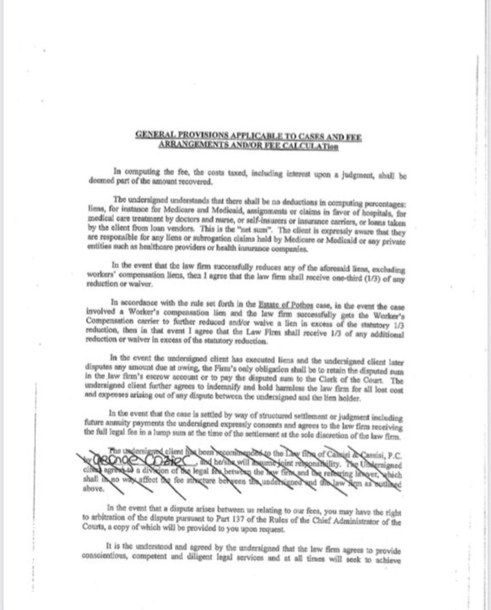 allimadi's tweet photo. First 4 pages of retainer 'agreement' filed by lawyer #FrankCassisi #Cassisi in #Modikhan case #Bankruptcy @EDNYnews Case #19-46591-JMM #MazerMarino #AlanTrust #Nisselson @DOJCrimDiv @JusticeOIG https://t.co/gzzUOPQTsG