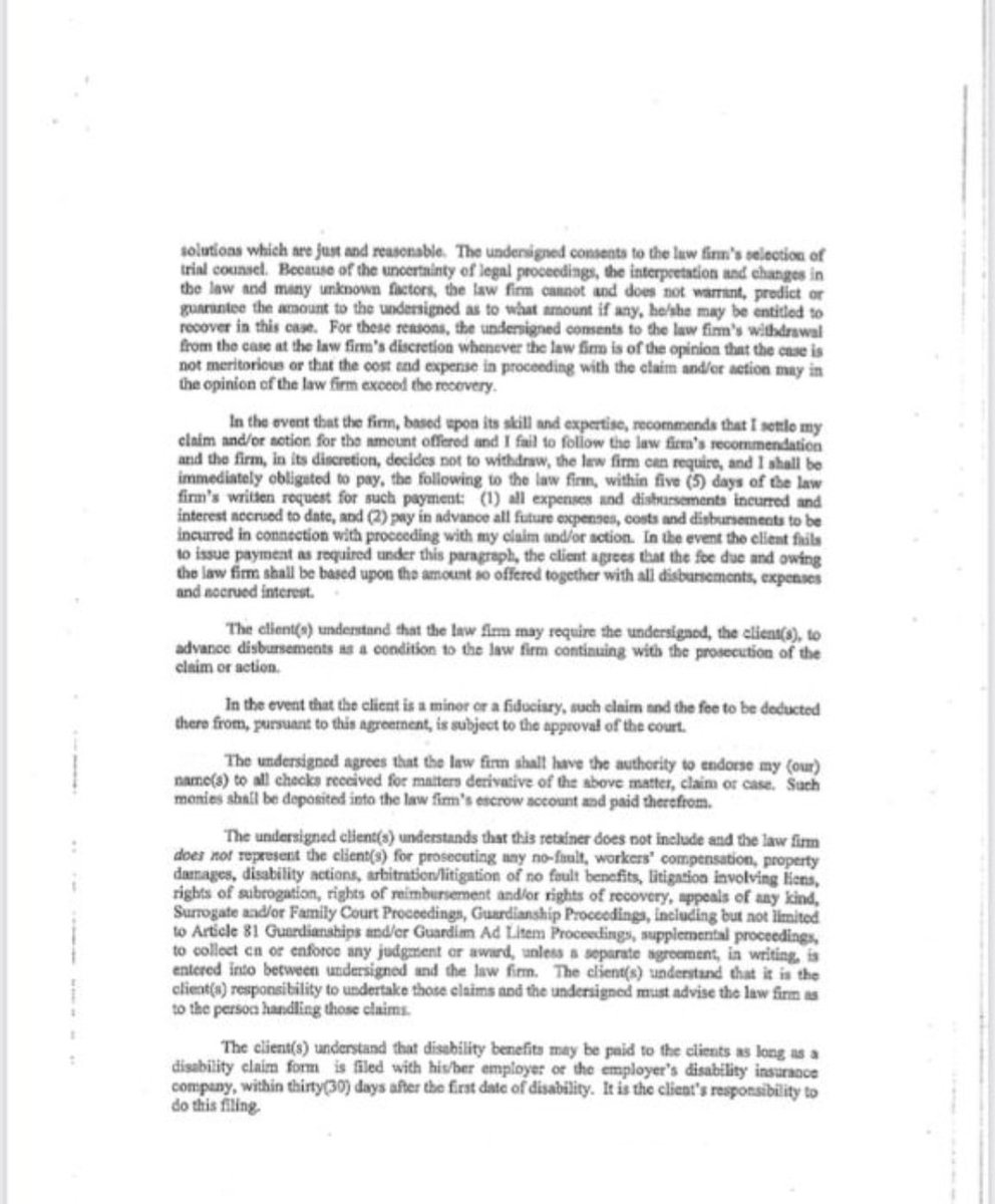 allimadi's tweet photo. First 4 pages of retainer 'agreement' filed by lawyer #FrankCassisi #Cassisi in #Modikhan case #Bankruptcy @EDNYnews Case #19-46591-JMM #MazerMarino #AlanTrust #Nisselson @DOJCrimDiv @JusticeOIG https://t.co/gzzUOPQTsG