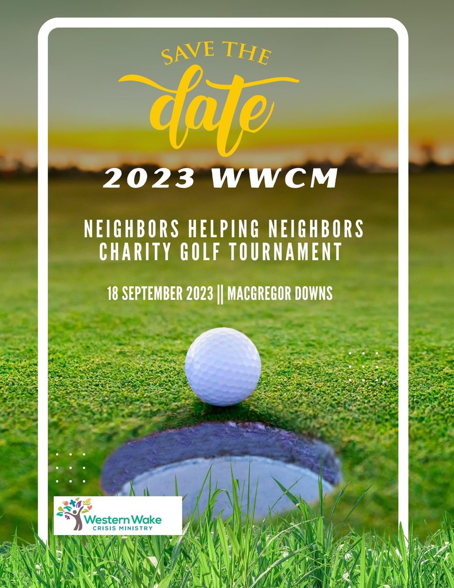 Join us at the 2023 Neighbors Helping Neighbors Charity Golf Tournament! Sponsorships &amp; teams now available! To register: wwcm.org/golf