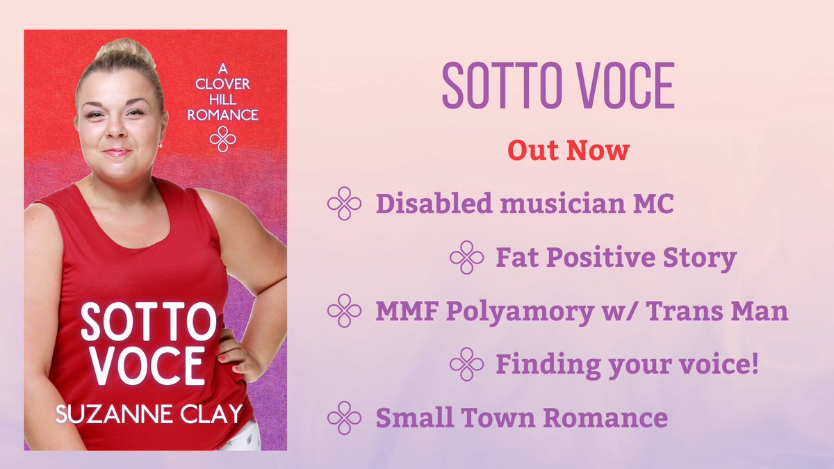 Married couple Garrett and Oliver are about to turn Harmony's lonely note into a brilliant chord in Sotto Voce, a polyamorous romance from Suzanne Clay.

Buy it here: amazon.com/gp/product/B0B…
Goodreads: goodreads.com/book/show/9120…

#PolyamRomance