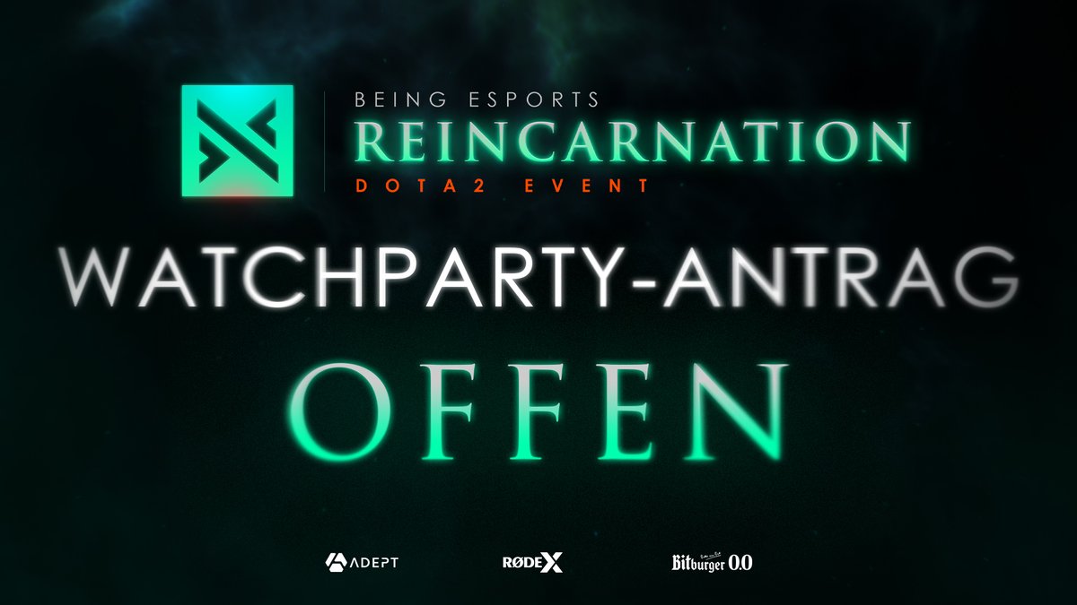 BeingEsportsGER's tweet photo. Ihr wollt eine Watchparty zu unseren #REINCARNATION Spieltagen machen? 

Kein Problem! Es gibt nur ein paar Kleinigkeiten zu beachten! Alle Informationen dazu findet ihr auf unserem Discord-Server: https://t.co/YuWVVfPYcq

Watchparties darf übrigens jeder machen - egal ob ihr viel Dota streamed oder nicht! Also nicht schüchtern sein, wir freuen uns über jeden, der Bock hat!