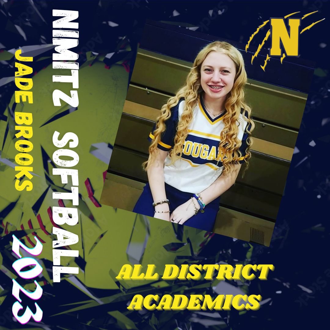 Nimitz Softball (@softballnimitz) on Twitter photo ๐ฃ๏ธ๐ Congratulations Jade ๐ ๐ฅ 14-6A All District Academic ๐ ๐๐ฝโโ๏ธ<a href="/Coach_Harmon/">Cornelius Harmon, M.Ed</a> <a href="/BoomersGirl1/">Malissa Brooks</a> ๐ฃ๏ธ๐ Congratulations Jade ๐ ๐ฅ 14-6A All District Academic ๐ ๐๐ฝโโ๏ธ<a href="/Coach_Harmon/">Cornelius Harmon, M.Ed</a> <a href="/BoomersGirl1/">Malissa Brooks</a>