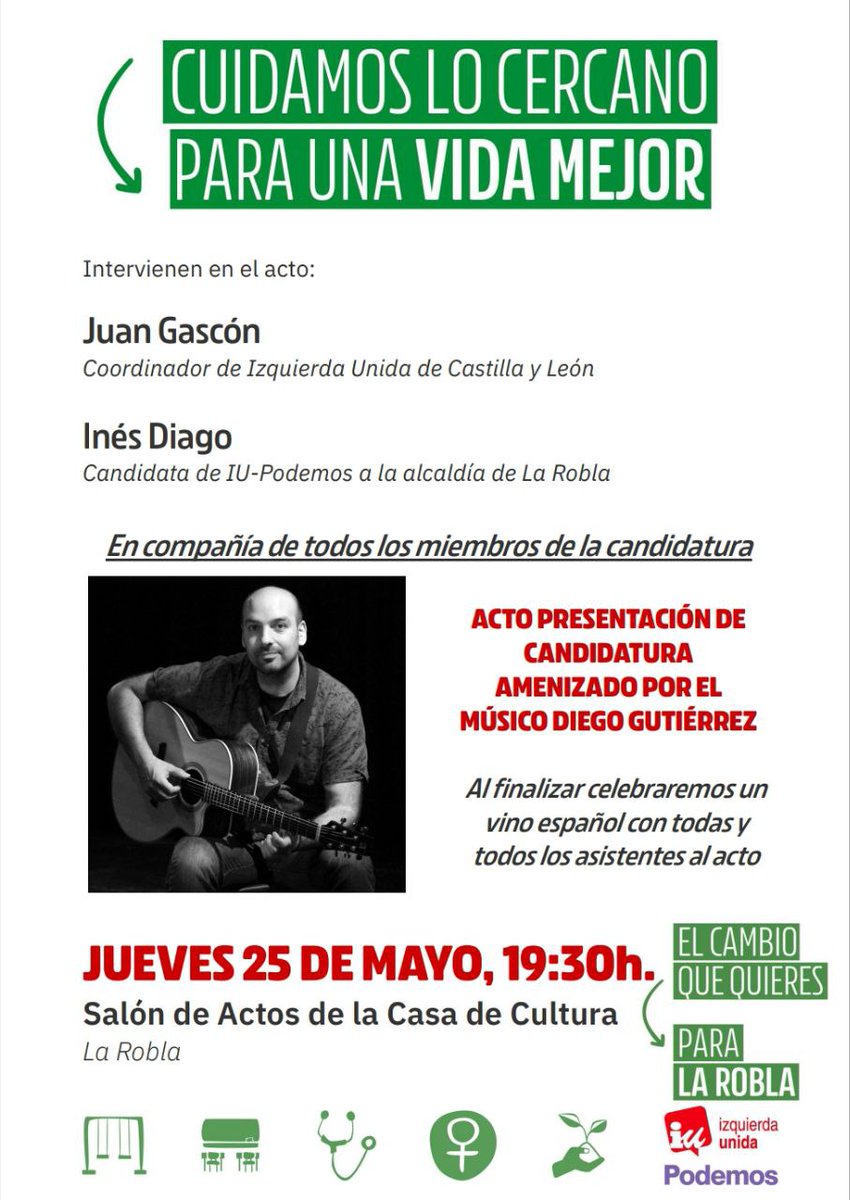Juan_Gascon's tweet photo. Y terminamos junto a @InesDiago, la próxima alcaldesa de la Robla. ✊🏻 https://t.co/xM8dcLx8UX