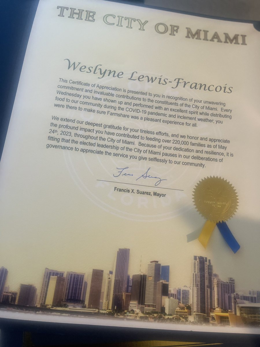Lieutenant W. Lewis Francois (@2nd_in_cmd) on Twitter photo Honored ๐๐พTo Be Recognized By The <a href="/CityofMiami/">City of Miami</a> Mayor <a href="/FrancisSuarez/">Mayor Francis Suarez</a> And His Entire Staff For Work Done In My Previous Position In Coconut Grove ๐ฆ During The Pandemic๐ท. Doesnโt Matter About What Position Your In Or The Rank You Hold, Itโs The People You Touch. #Working <a href="/CPSSweet/">Mrs.Barbara Sweet-Kemp</a> Honored ๐๐พTo Be Recognized By The <a href="/CityofMiami/">City of Miami</a> Mayor <a href="/FrancisSuarez/">Mayor Francis Suarez</a> And His Entire Staff For Work Done In My Previous Position In Coconut Grove ๐ฆ During The Pandemic๐ท. Doesnโt Matter About What Position Your In Or The Rank You Hold, Itโs The People You Touch. #Working <a href="/CPSSweet/">Mrs.Barbara Sweet-Kemp</a>