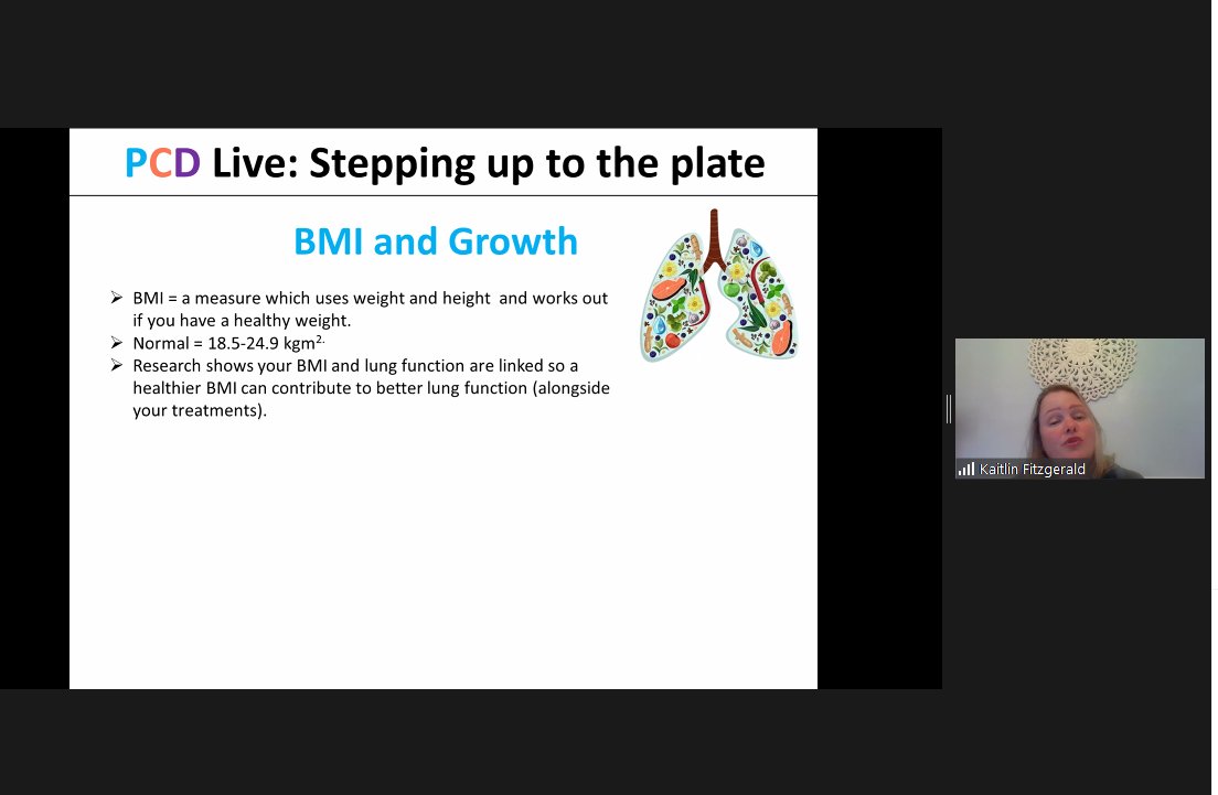 PCD_UK's tweet photo. And we're off! Another #PCDLive underway.
This time we're joined with Kait and Emma with their talk "Stepping up to the plate"
#diet #nutrition #healthyliving #healthylifestyle #PCD #PrimaryCiliaryDyskinesia https://t.co/aU8I2WSThI