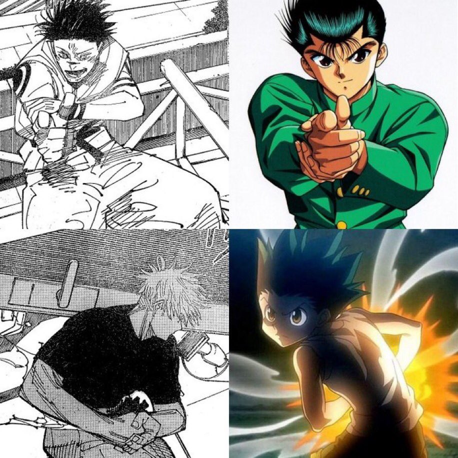 Someone pointed out how Sukuna the strongest sorcerer of the past era is referencing Togashi’s past work’s mc while Gojo the strongest sorcerer of the current era is referencing Togashi’s current work’s Mc

Fun fact: Yusuke is far stronger than Gon, is gege trynna tell us sumn 🤔
