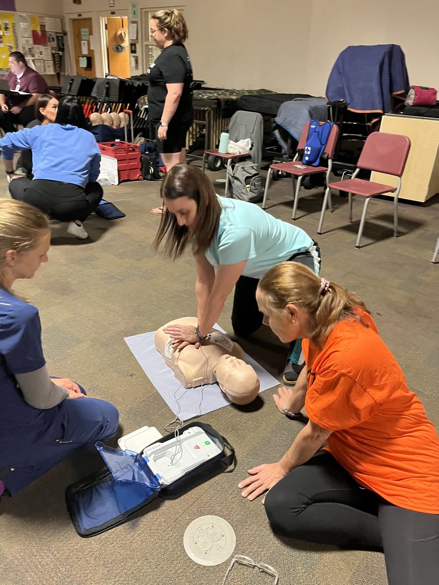 So grateful for Mike Weitermann and his team for providing CPR/AED Certification Training this week for our HS Band and Dance Faculty!! ⁦<a href="/SCPSInfo/">SCPS Info</a>⁩