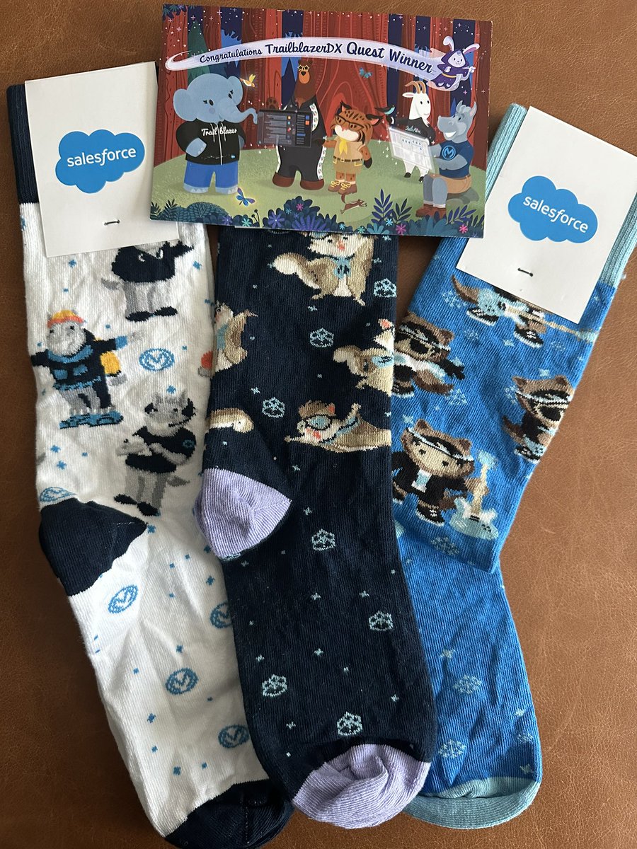So excited to wear these.  Thanks @salesforce @trailhead!! #TDX23 #TrailheadQuests