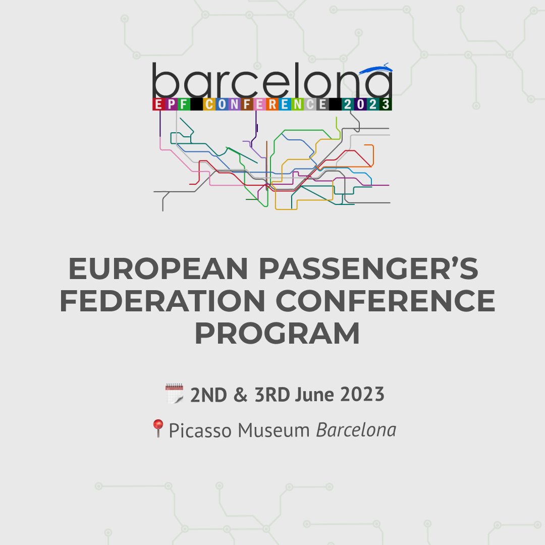 transportpublic's tweet photo. El 2 i 3 de juny acollim l'#EPFConference de @EUpassengers!

Una oportunitat per debatre sobre: 
🌍Viatges transfronterers
🪙Descomptes i gratuïtat al transport públic
✊El paper de les entitats en la defensa de la mobilitat sostenible

Us presentem el programa!👇 https://t.co/9fUDiqaP6d