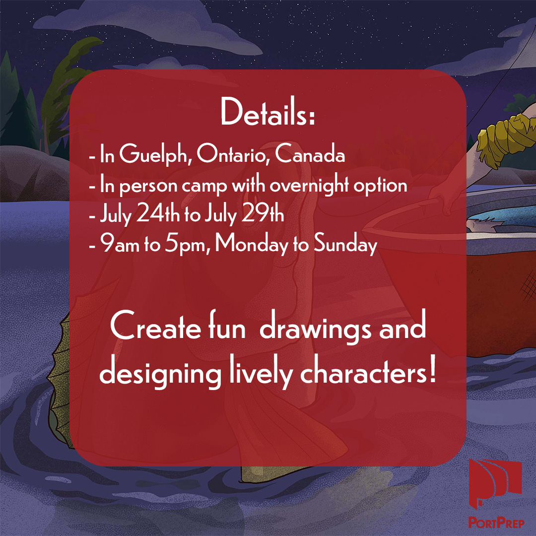 Check out our Youth #animation summer camp! Visit our website or email portprep1@gmail.com for more details.    

portprep.com/youth-art-camp

#SummerCamp #art #illustration #drawing