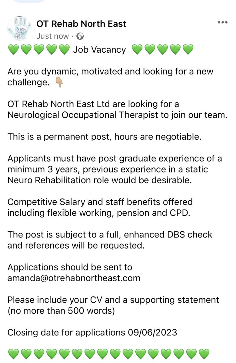 💚💚💚 WE ARE HIRING 💚💚💚 👇🏼