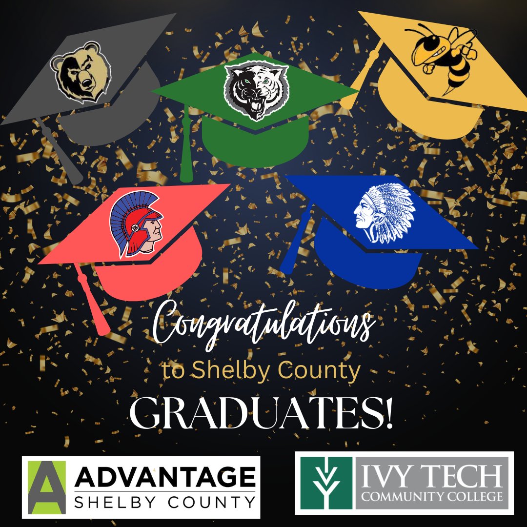 Congrats to all graduating Shelby County seniors!  We can't wait to work with some of you this fall as you pursue your college education!

#AdvantageShelbyCounty