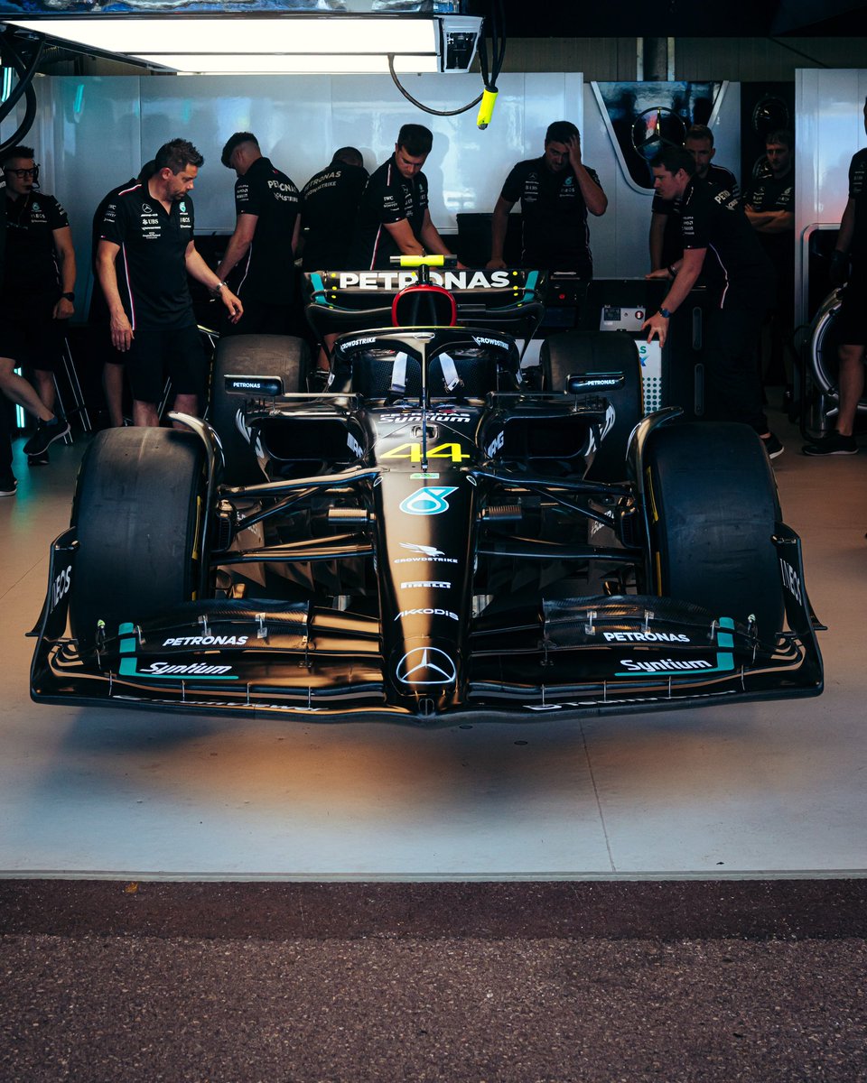 MercedesAMGF1's tweet photo. W14 looking Monaco weekend ready. 🖤😍 https://t.co/twS21AwokD