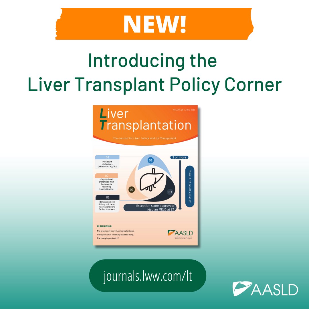 Introducing the @LTxJournal Policy Corner! This series of articles summarizes ongoing changes in liver allocation which have been developed in the Liver Committee. Check out the editorial at bit.ly/3BU9iG7. #LiverTwitter @ShivangMehtaMD @BaylorTxpDFW