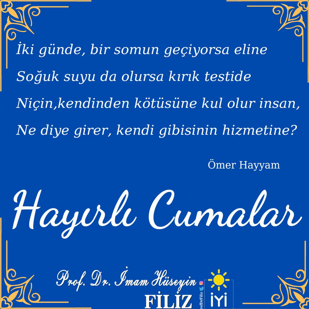Prof. Dr. İmam Hüseyin FİLİZ (@profdrfiliz) on Twitter photo 